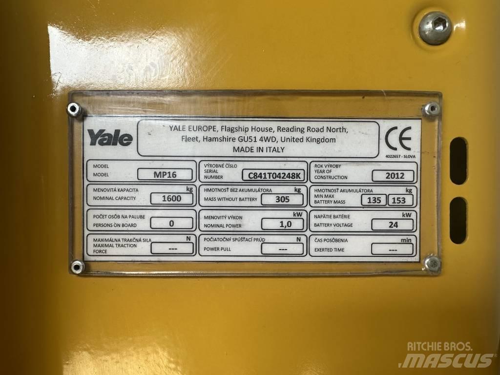 Yale MP16 Nisko podizni električni viljuškar