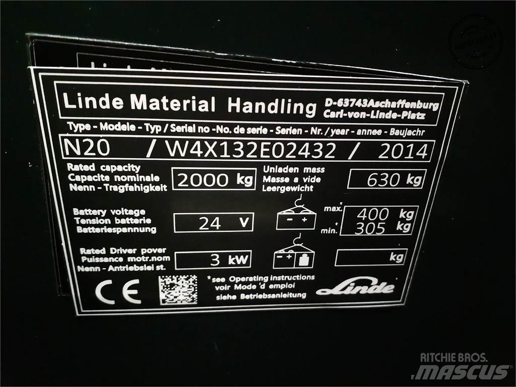 Linde N20-lang Niskodizajući komisioni viljuškar