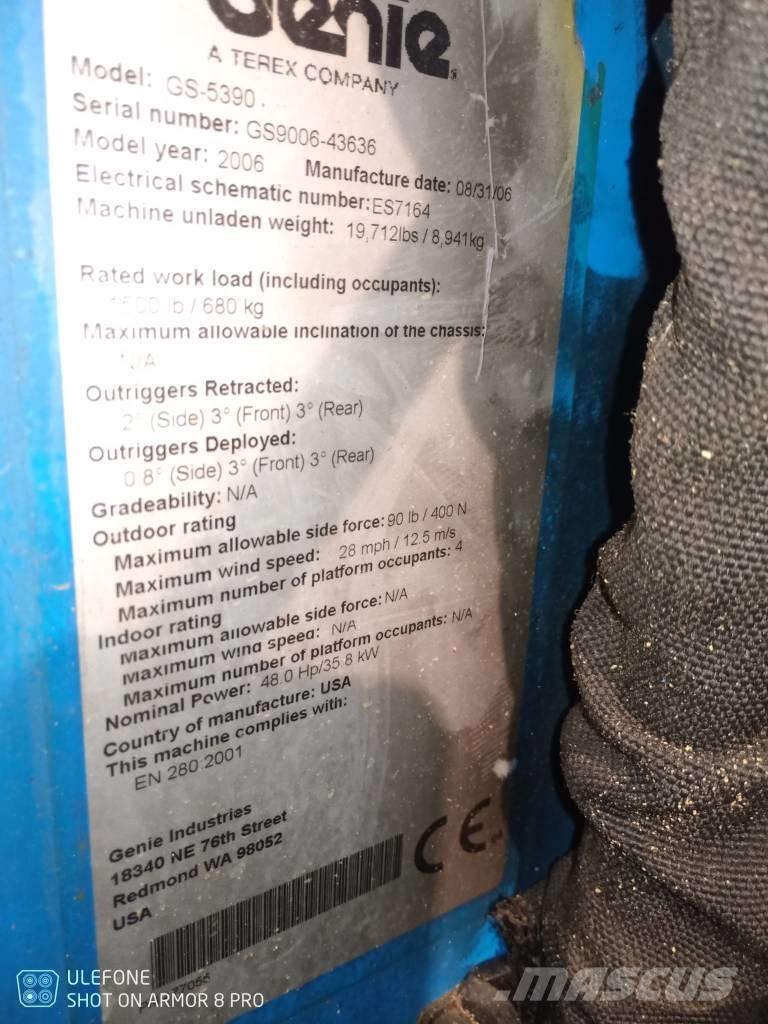 Genie GS 5390 RT Makazaste platforme