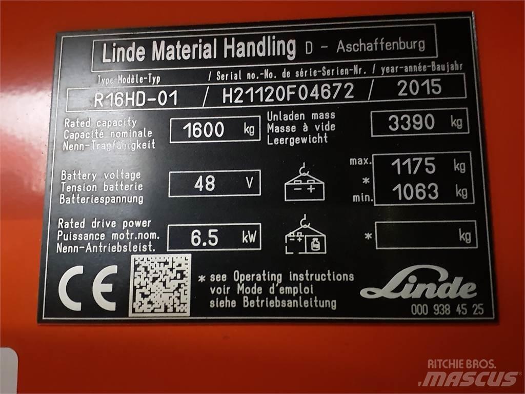 Linde R16HD Viljuškari sa pomičnim stupom