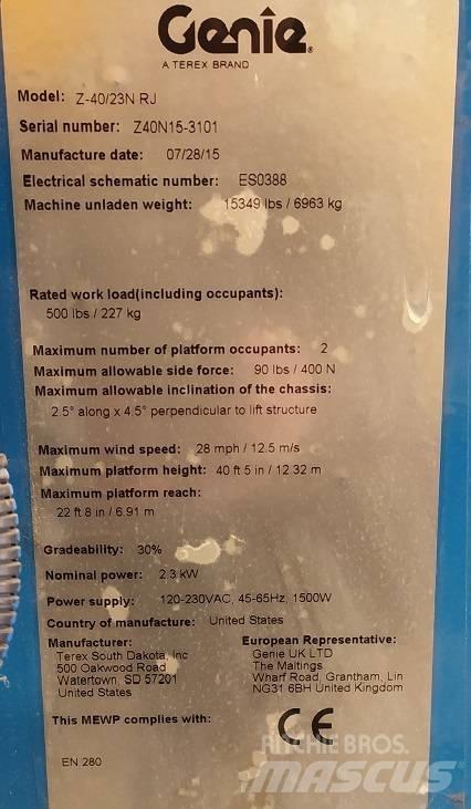 Genie Z 40/23 N RJ Zglobne podizne platforme