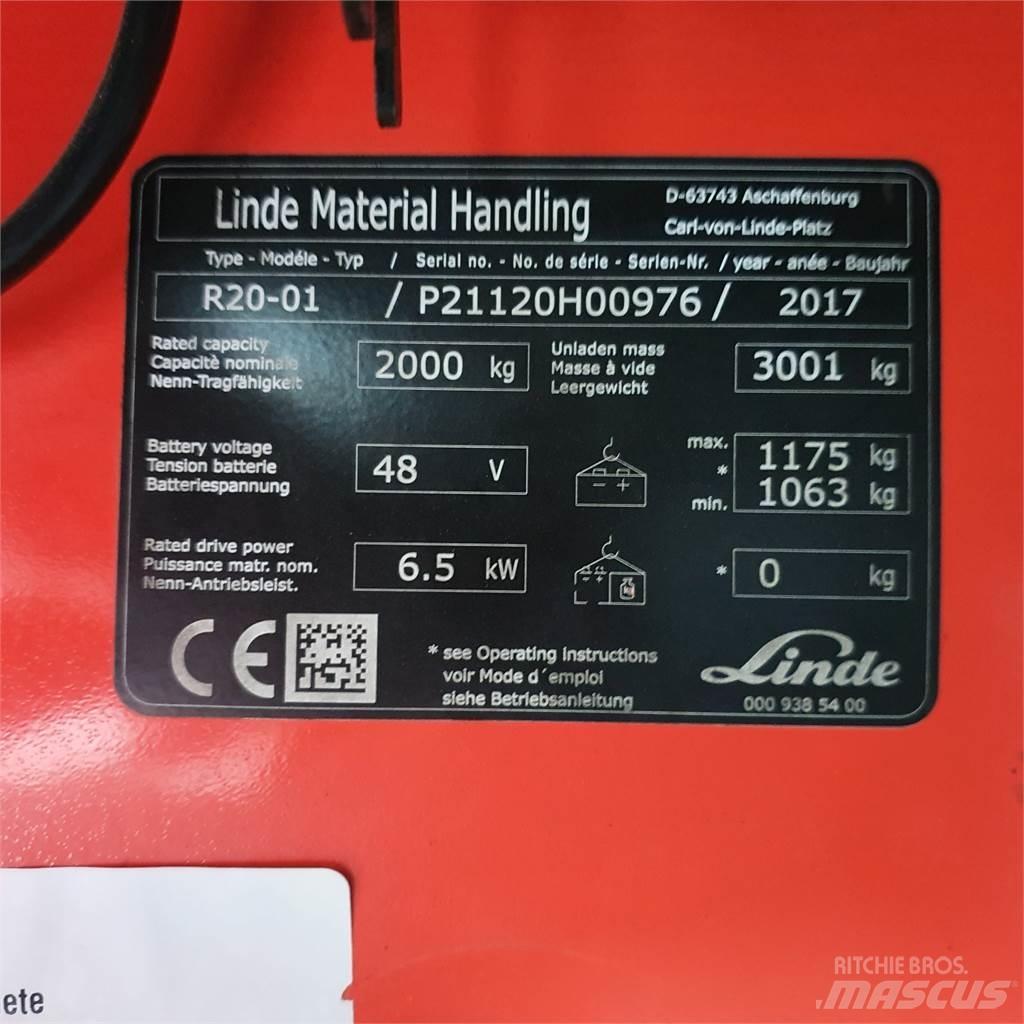 Linde R20 Viljuškari sa pomičnim stupom