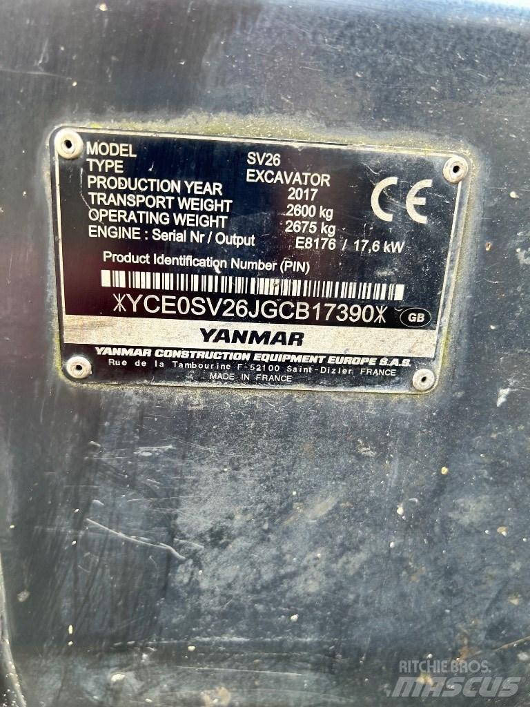 Yanmar SV 26 Mini bageri < 7t