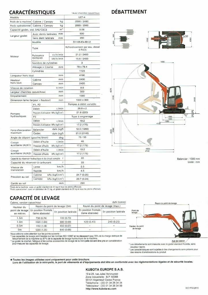 Kubota U 27-4 Mini bageri < 7t