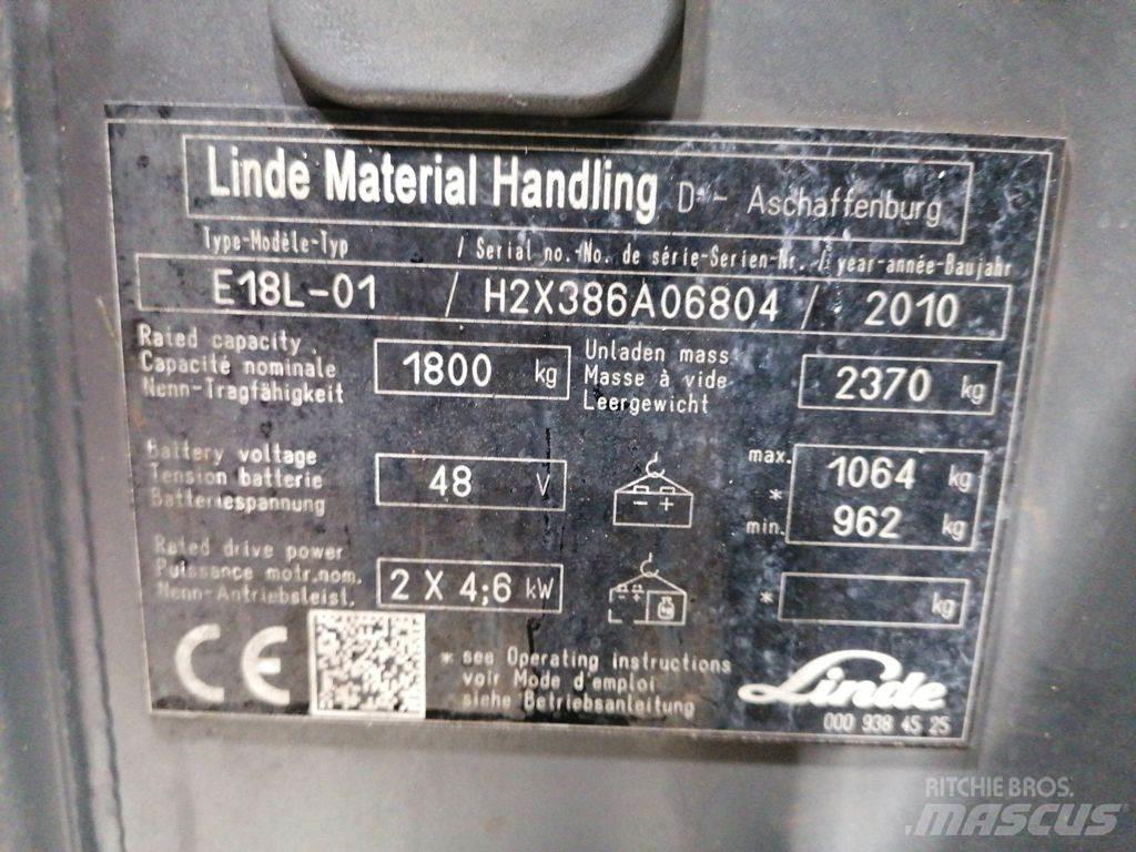 Linde E18L-01 Električni viljuškari