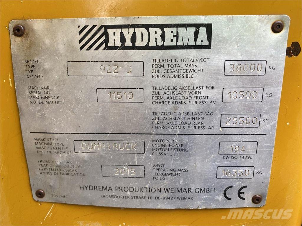 Hydrema 922D Damperi za gradilište