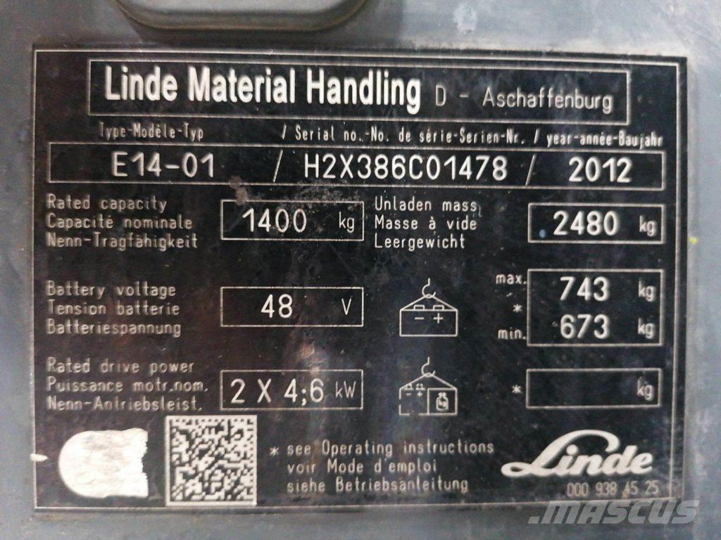 Linde E14-01 Električni viljuškari