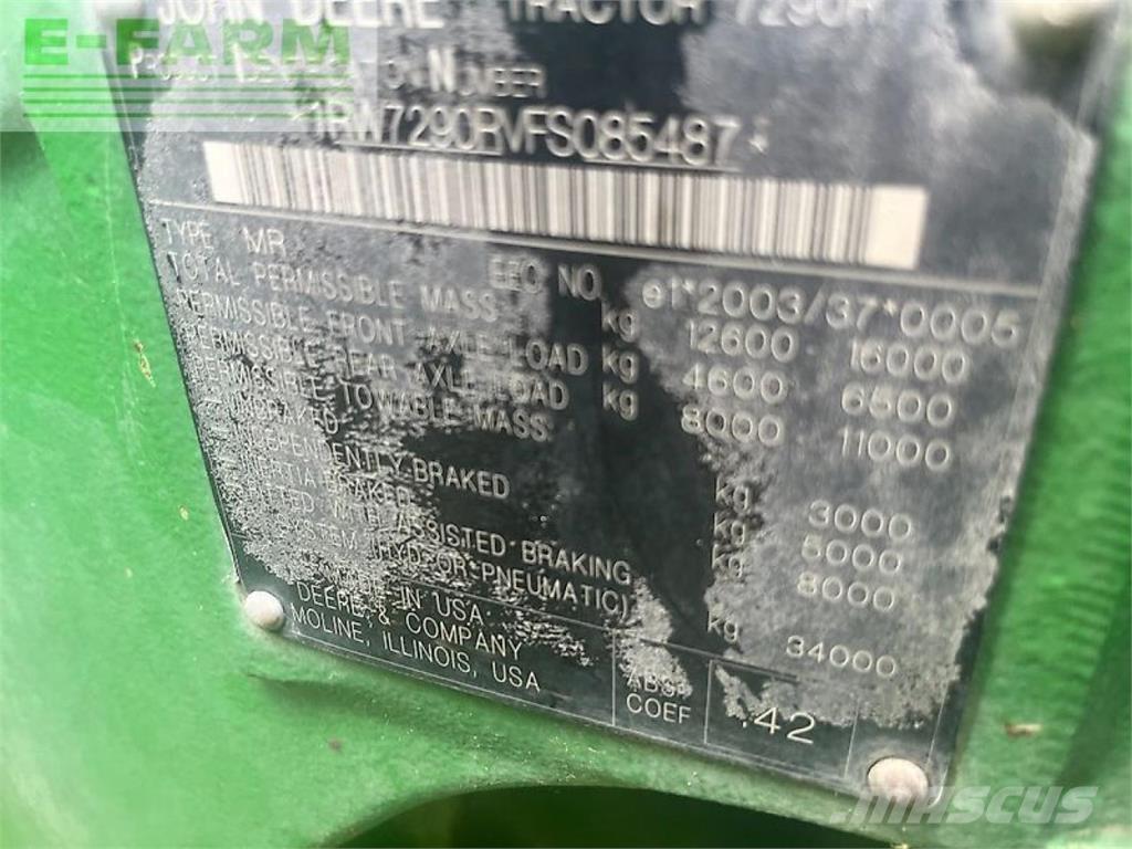 John Deere 7290r Traktori