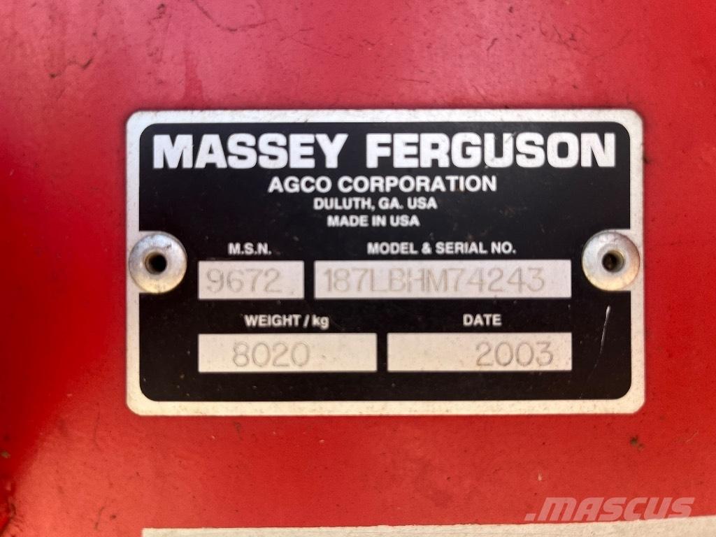Massey Ferguson 187 Prese/balirke za četvrtaste bale