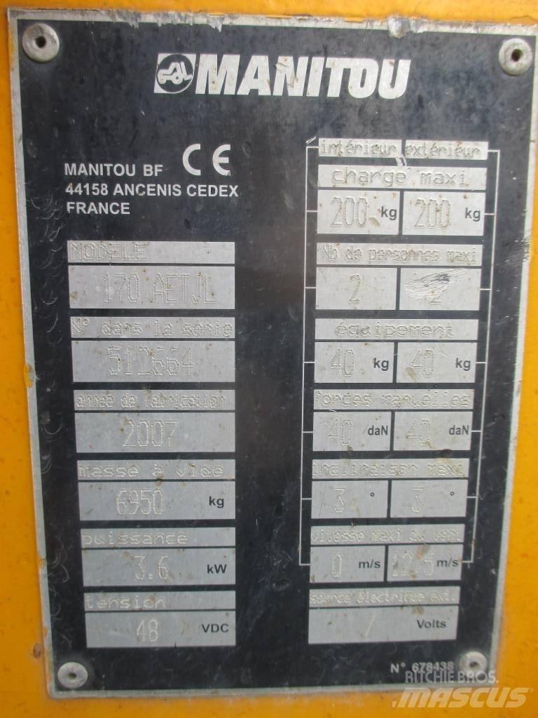 Manitou 170 AETJL Zglobne podizne platforme