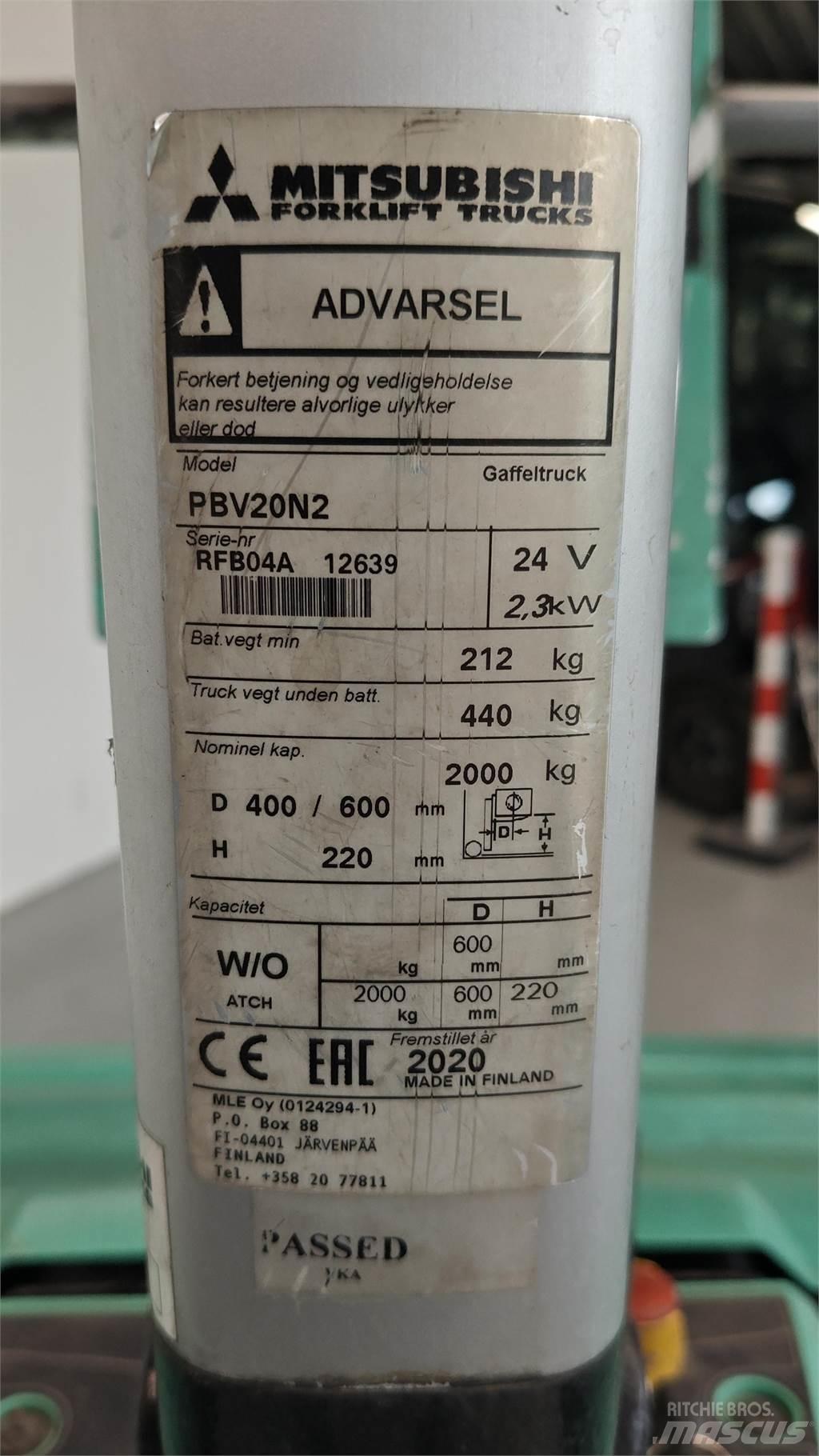 Mitsubishi PBV20N2 Viljuškari - ostalo