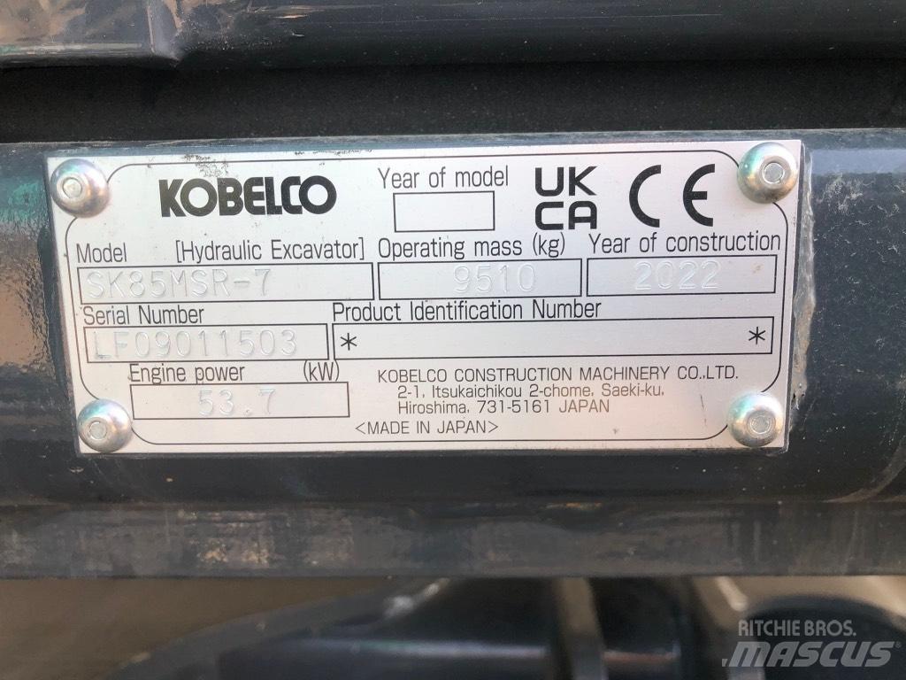 Kobelco SK85MSR-7 Midi bageri 7t – 12t