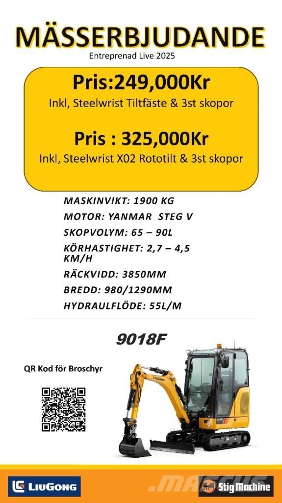 LiuGong 9018 F Mini bageri < 7t