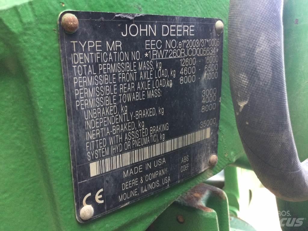 John Deere 7260R Traktori