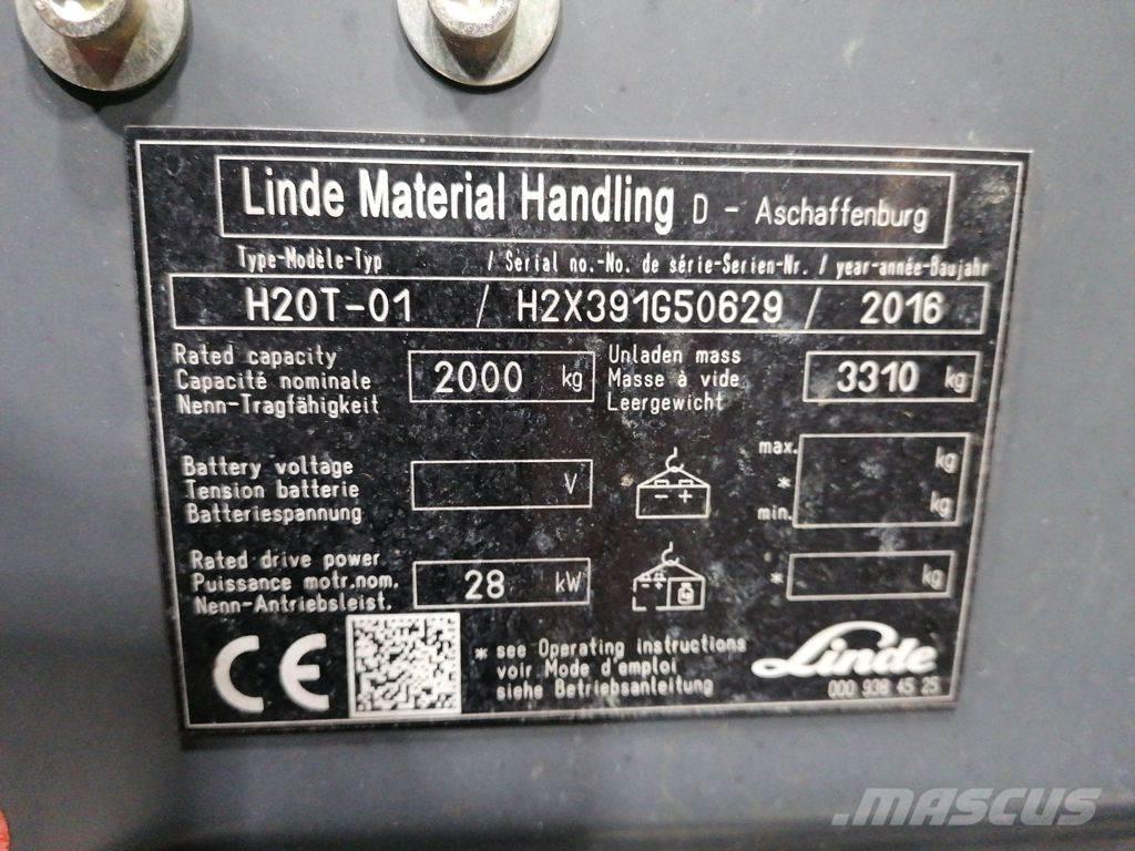 Linde H20T-01 Plinski viljuškari