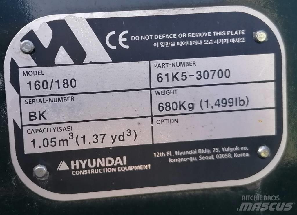 Hyundai 1.05m3_HX180 Kašike / Korpe