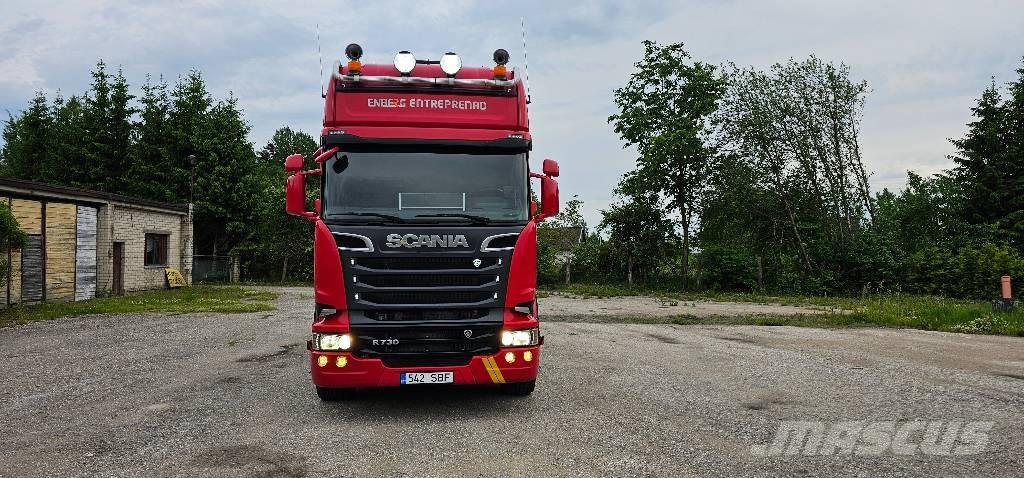 Scania R 730 Rol kiper kamioni sa kukom za podizanje tereta