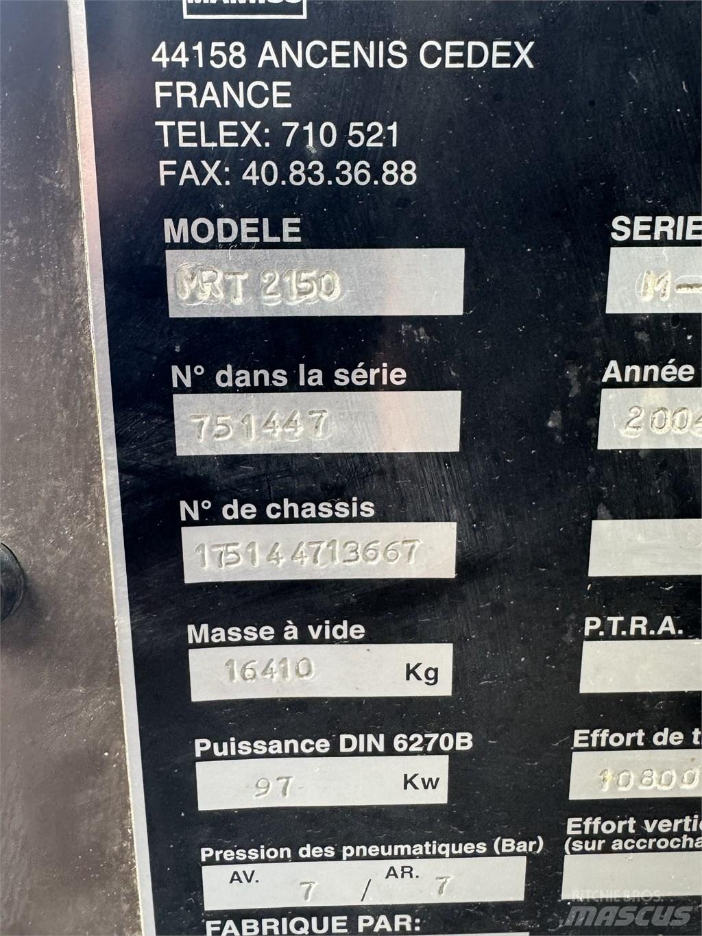 Manitou MRT 2150 Teleskopski viljuškari