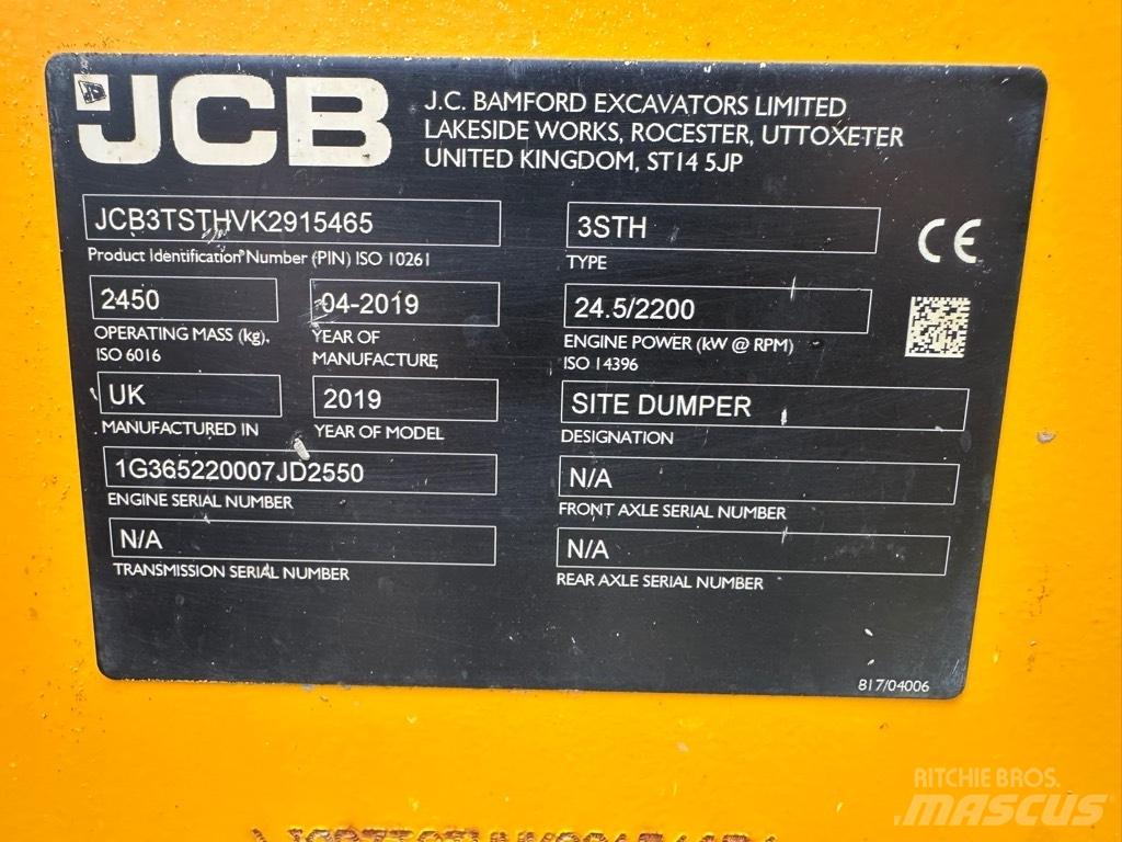 JCB 3STH SWIVEL Damperi za gradilište