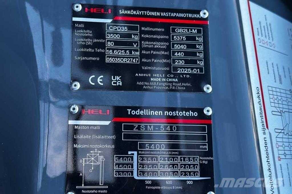Heli CPD 35 Električni viljuškari