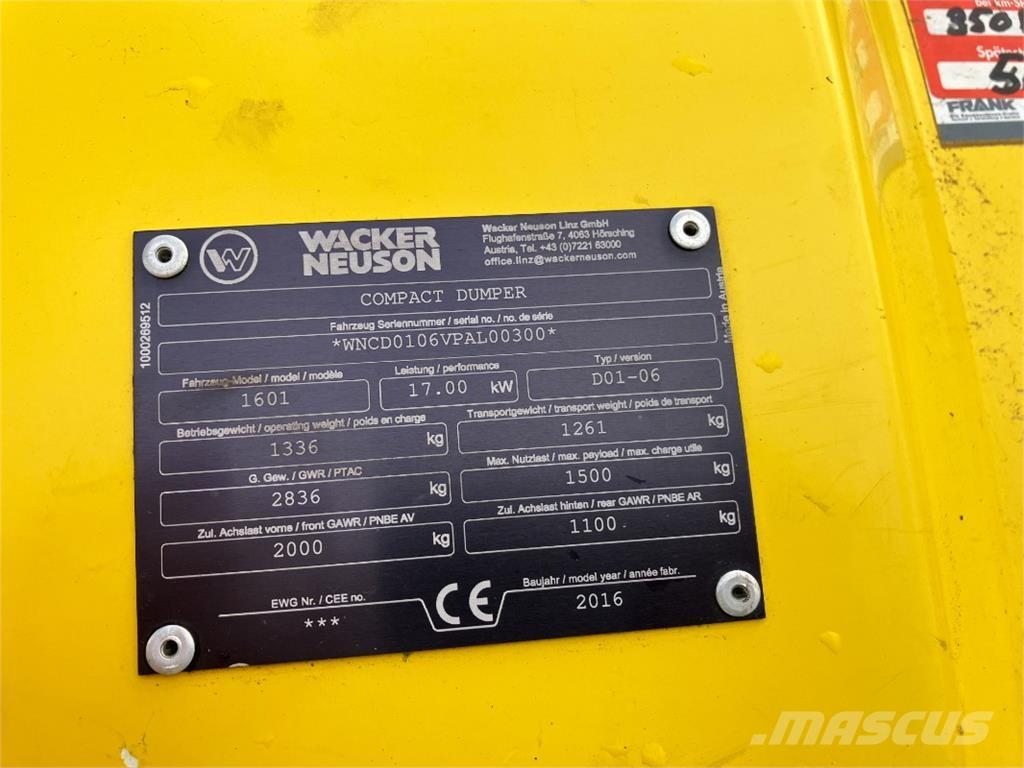 Wacker Neuson 1601 Damperi za gradilište