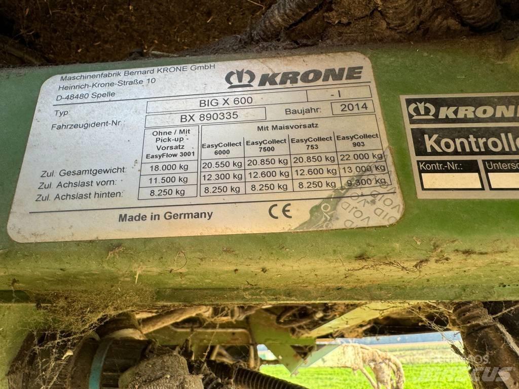 Krone Big X 600 Mašine za stočnu hranu sa sopstvenim pogonom
