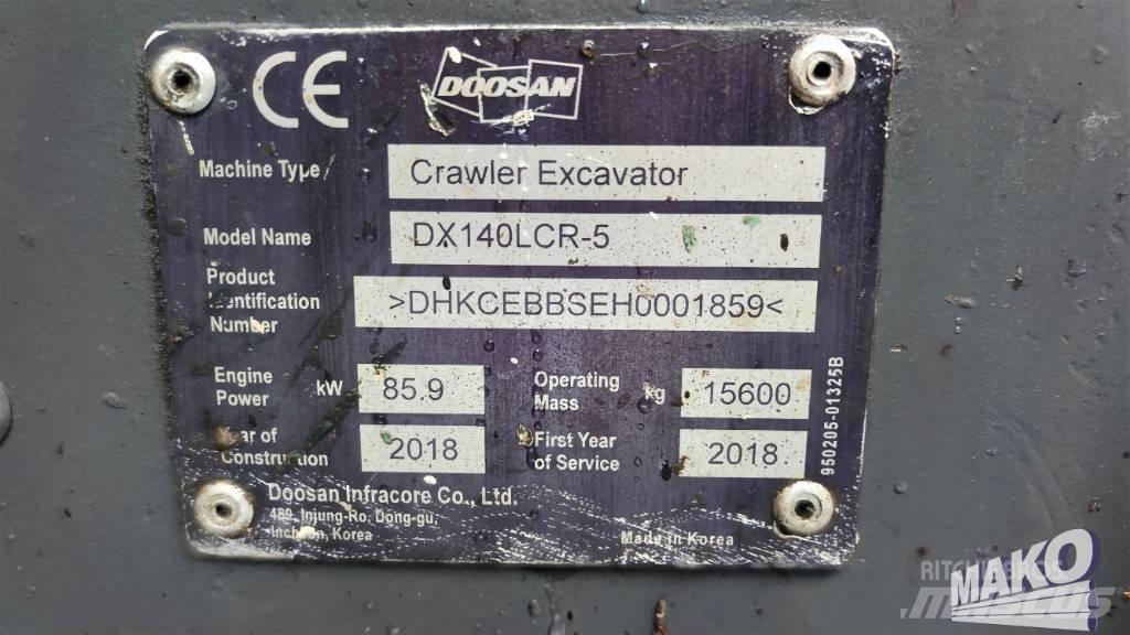 Doosan DX 140 LCR Bageri guseničari