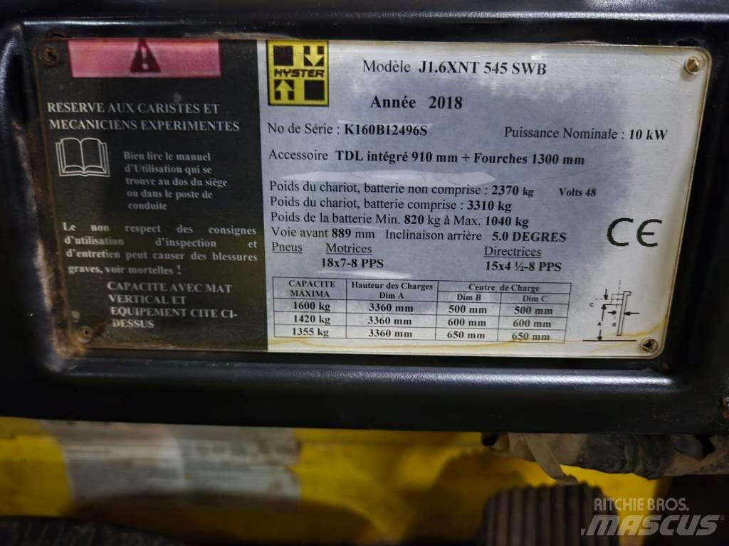 Hyster J 1.6 XNT Električni viljuškari