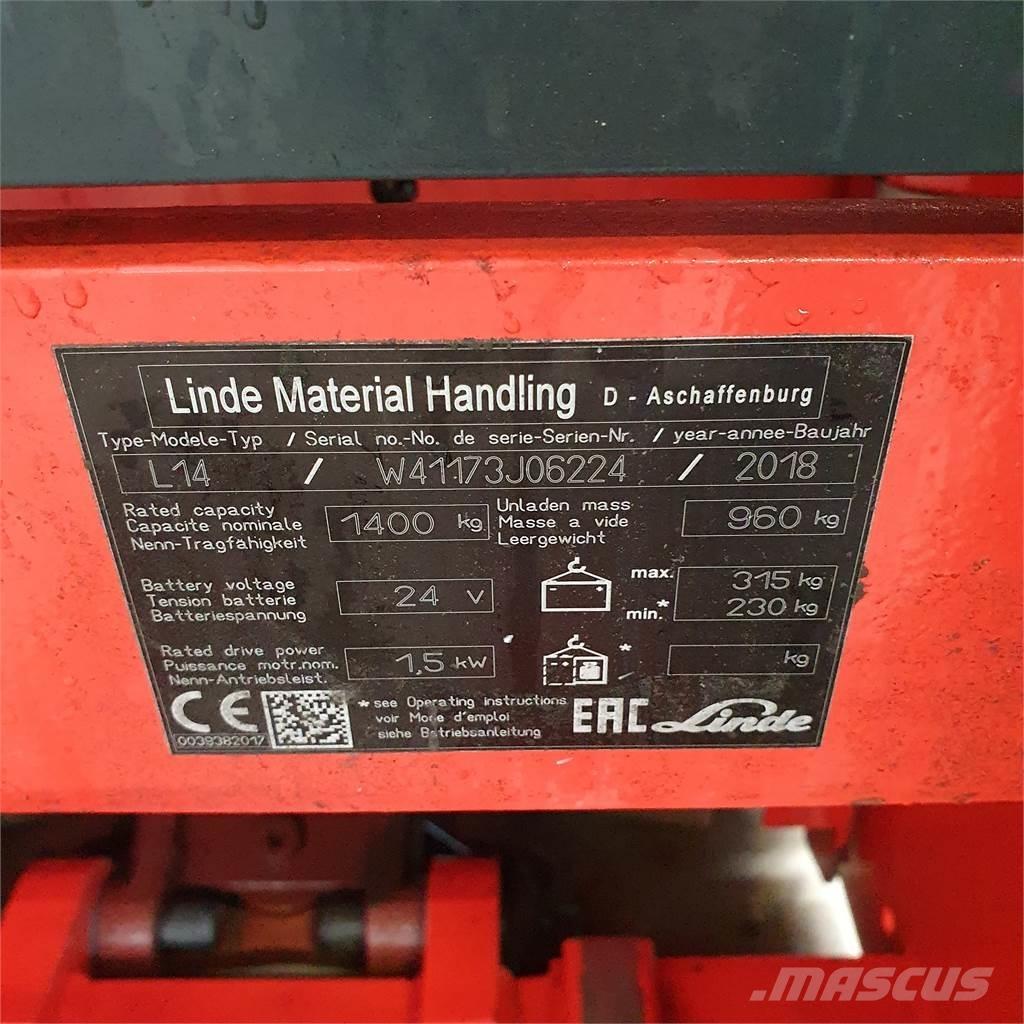 Linde L14i Ručni električni viljuškar