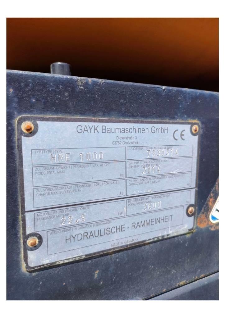 GAYK HRE1000 Mašine za zabijanje stubova