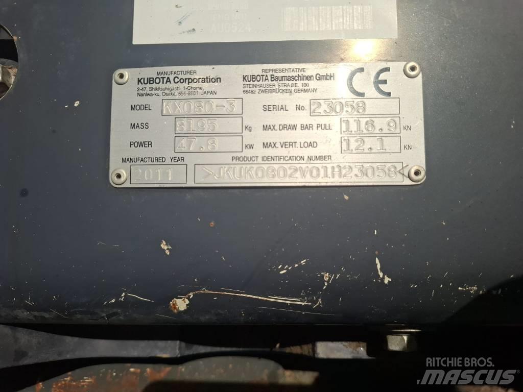 Kubota KX 080-3 Midi bageri 7t – 12t