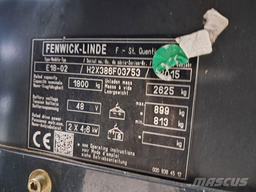 Linde E18-02 Električni viljuškari