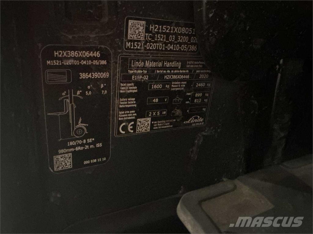 Linde E16P Električni viljuškari