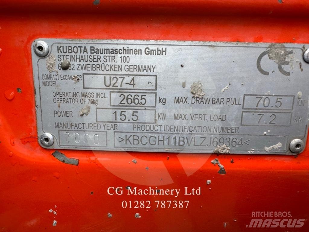 Kubota U 27-4 Mini bageri < 7t