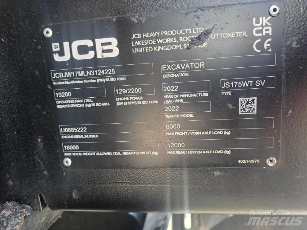 JCB JS175W TAB Bageri točkaši
