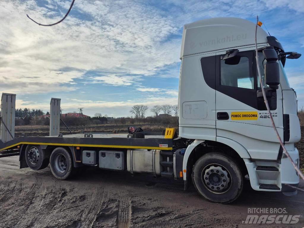 Iveco Stralis 420 Kamioni sa ravan platformom / vitlom