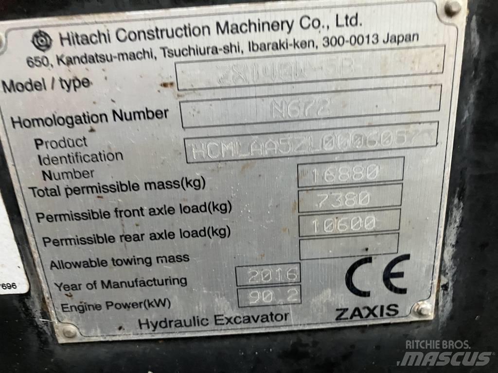 Hitachi ZX140-5B Bageri točkaši
