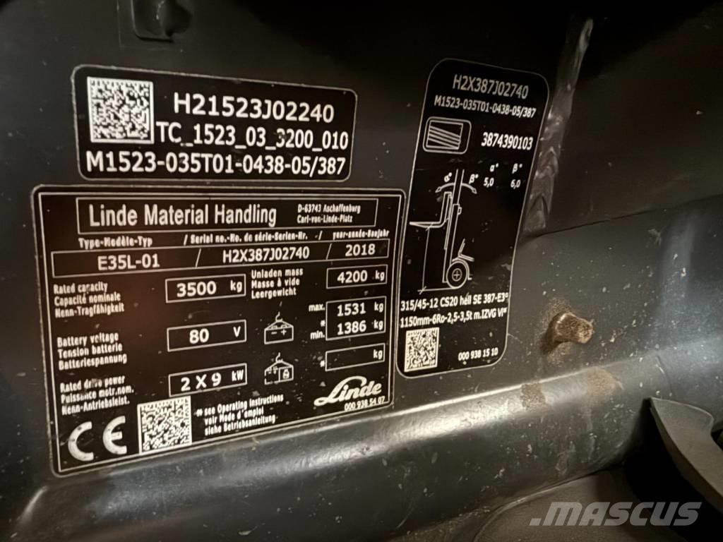 Linde E35L-01 Električni viljuškari