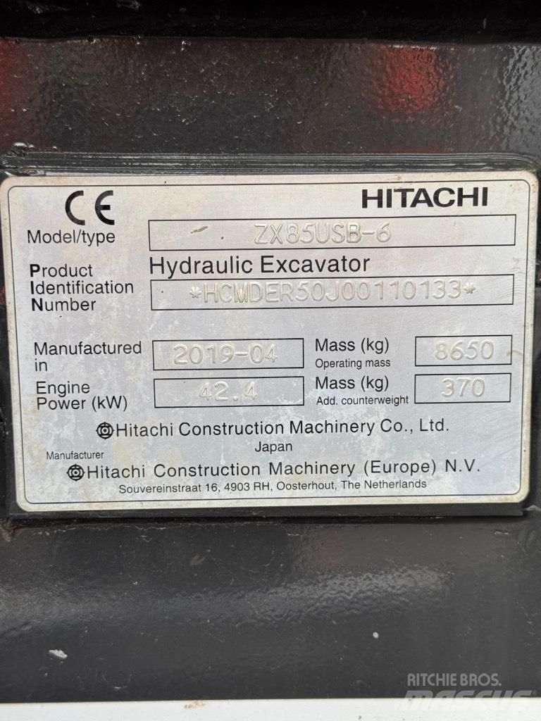 Hitachi ZX 85 US B-6 Midi bageri 7t – 12t