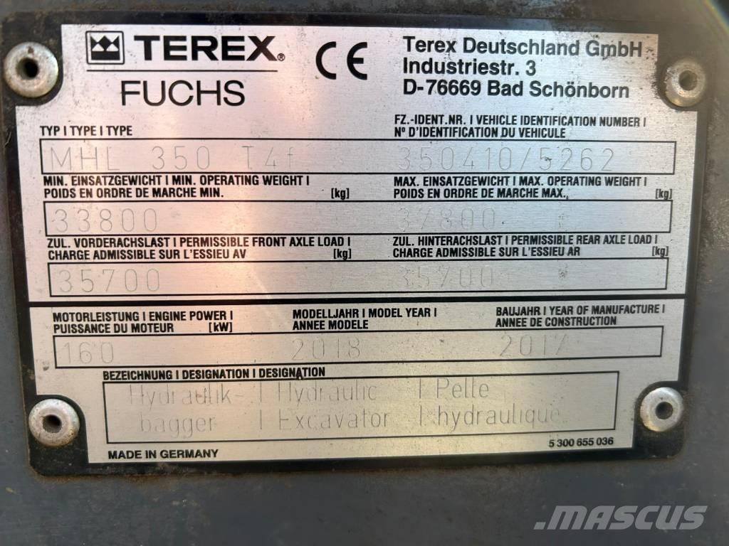 Fuchs MHL350F Bageri za prenos primarnih/sekundarnih sirovina