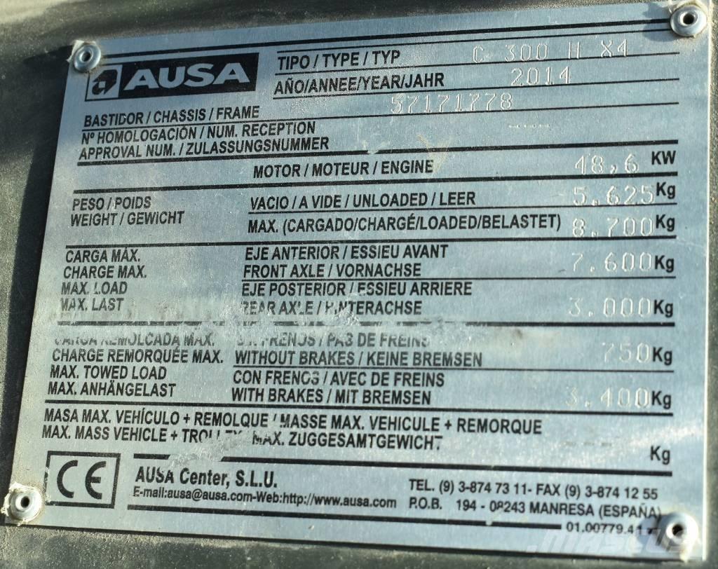 Ausa C 300 H X4 Vanterenski viljuškar