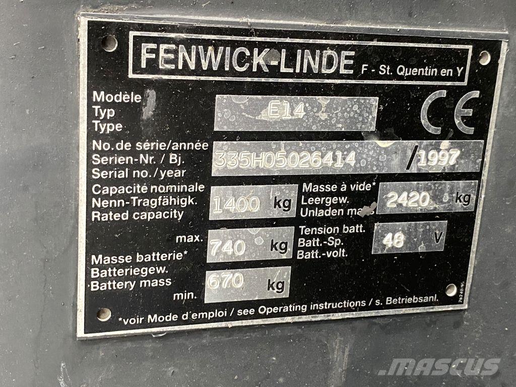 Linde E14 Električni viljuškari