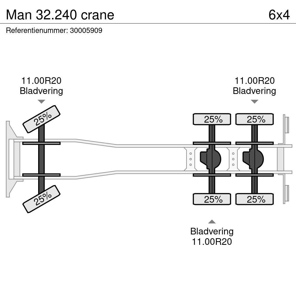MAN 32.240 crane Kamioni sa kranom