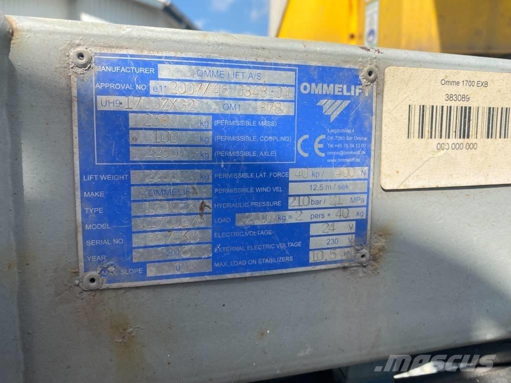 Omme 1700 EBX Vučne prikolice se podiznom košarom