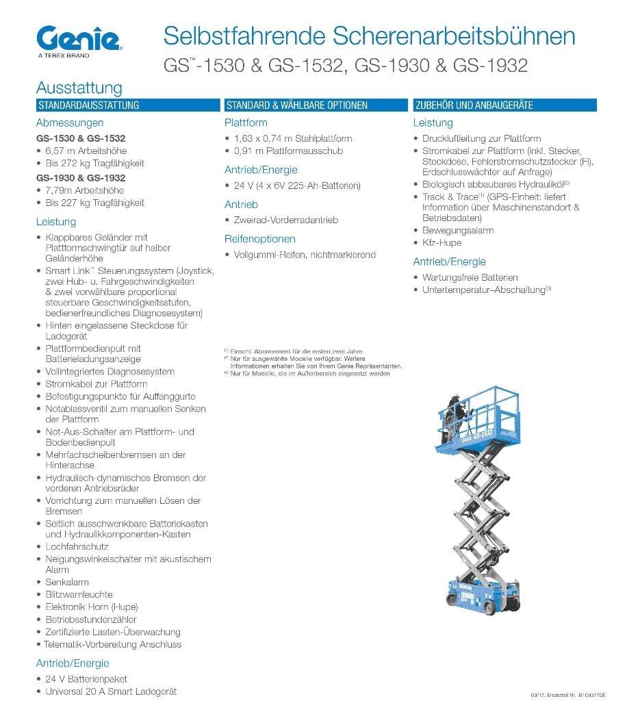 Genie GS1932e Makazaste platforme