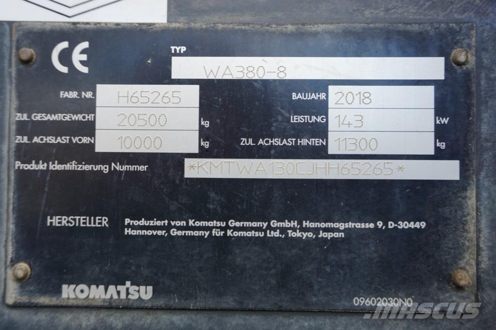 Komatsu WA 380-8 Utovarivači na točkove