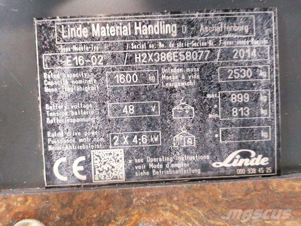 Linde E16-02 Električni viljuškari