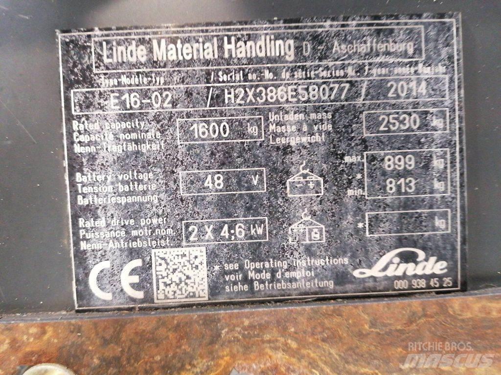 Linde E16-02 Električni viljuškari
