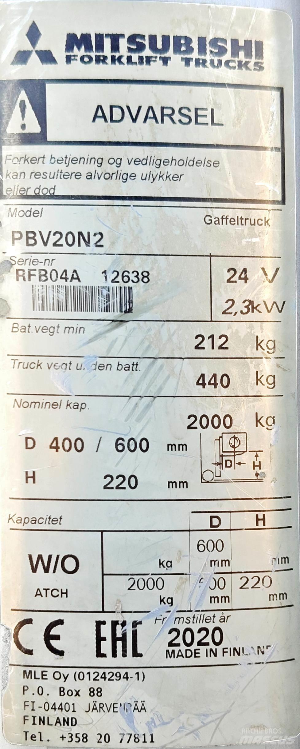 Mitsubishi PBV20N2 Viljuškari - ostalo