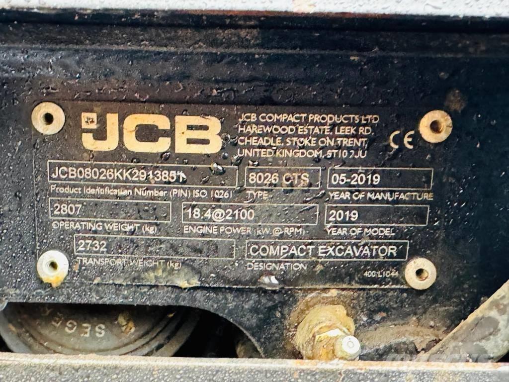 JCB 8026 CTS Mini bageri < 7t
